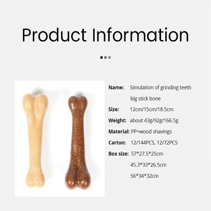 Beef Bacon Flavor Dog Chew Toy Realistic Bone Shape Tough Indestructible Pet Molar Toy Teeth Cleaning Care Durable for Chewing