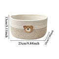 Cotton Rope Storage Basket Woven Organizer Bin 25X18Cm Household Cosmetic Hairpin Deposit Container Book Toy Classification Case