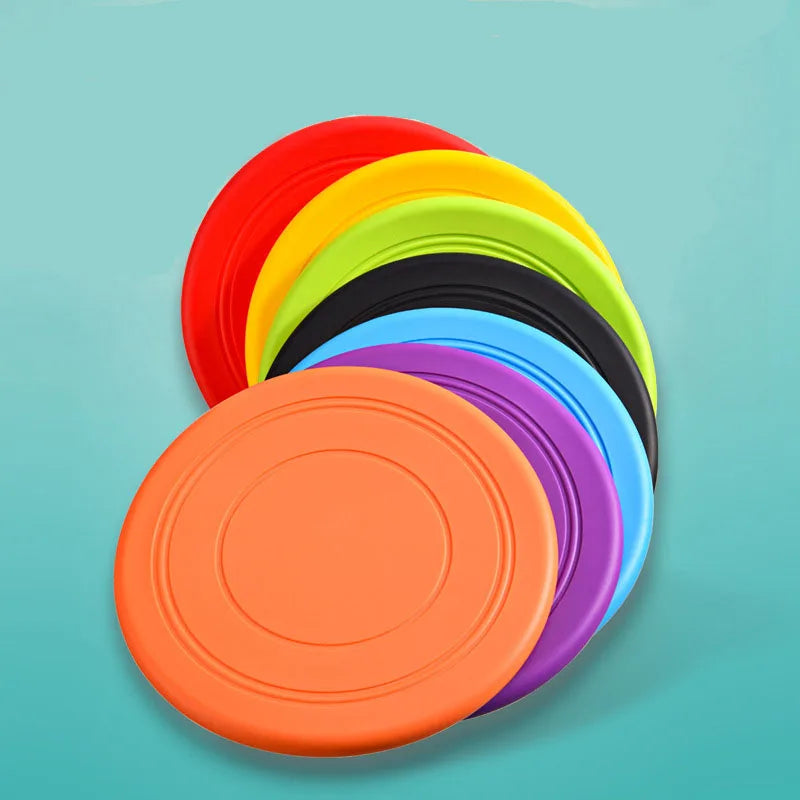 Pet Training Toy Interactive Dog Chew Toys Resistance Bite Soft Rubber Toys Pet Flying Discs Dog