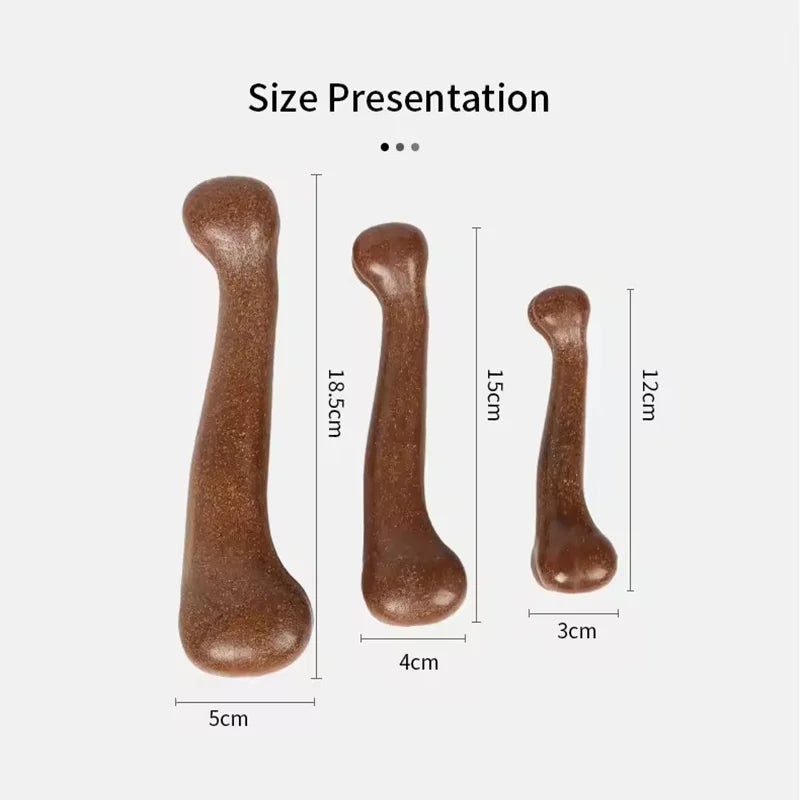 Beef Bacon Flavor Dog Chew Toy Realistic Bone Shape Tough Indestructible Pet Molar Toy Teeth Cleaning Care Durable for Chewing