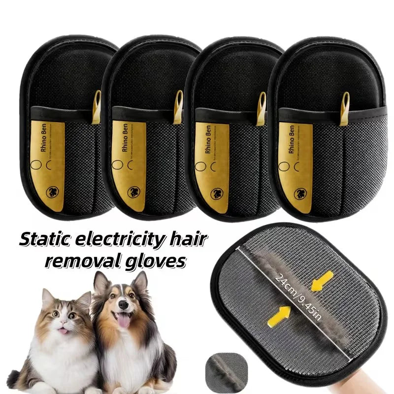 Pet Hair Removal Gloves Removes Pet Hair and Cleans Hard-To-Reach Areas Ideal for Bedding,Clothing,Sofas, Blankets Cat Dog Beds
