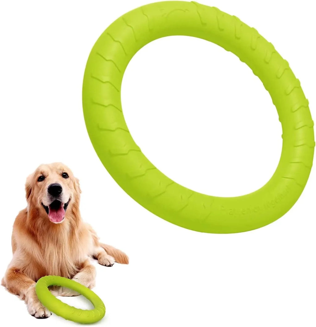 Durable Dog Flying Disc Chew Toy - Floating Fetch Toy for Medium/Large Aggressive Chewers, Interactive Pool Toy for Training & T