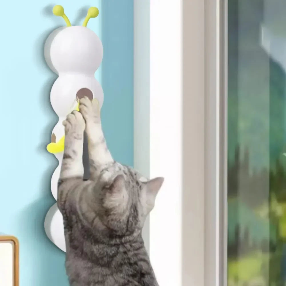 Caterpillar Teasing Cat Toy Motion Activated Kitten Toy Rechargeable Automatic Cat Toy with Tail for Indoor Cats Toy Ball