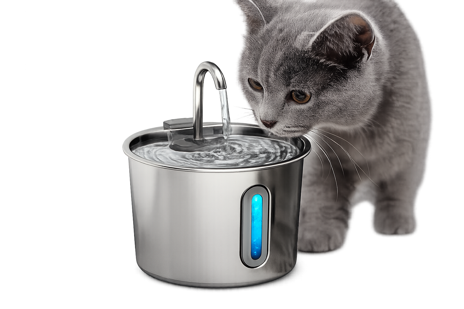 Premium Stainless Steel Pet Water Fountain | 2.2L Automatic Drinking Fountain