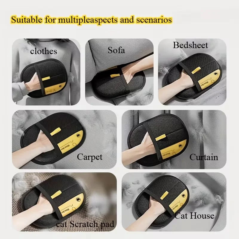 Pet Hair Removal Gloves Removes Pet Hair and Cleans Hard-To-Reach Areas Ideal for Bedding,Clothing,Sofas, Blankets Cat Dog Beds