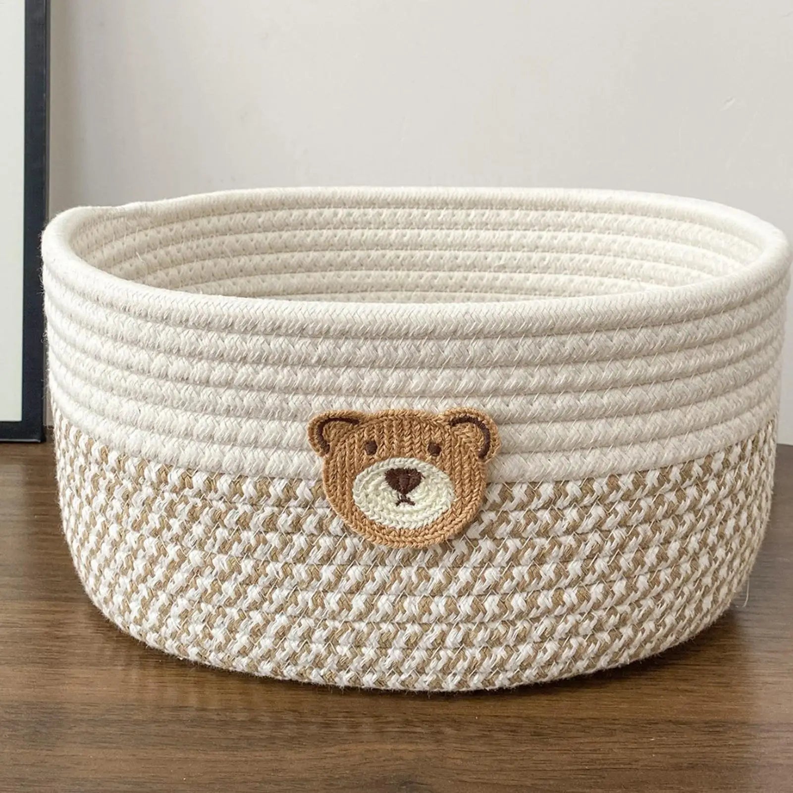 Cotton Rope Storage Basket Woven Organizer Bin 25X18Cm Household Cosmetic Hairpin Deposit Container Book Toy Classification Case